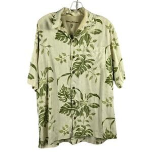 TOMMY BAHAMA L Short Sleeve Button Up Shirt 100% Silk Hawaiian